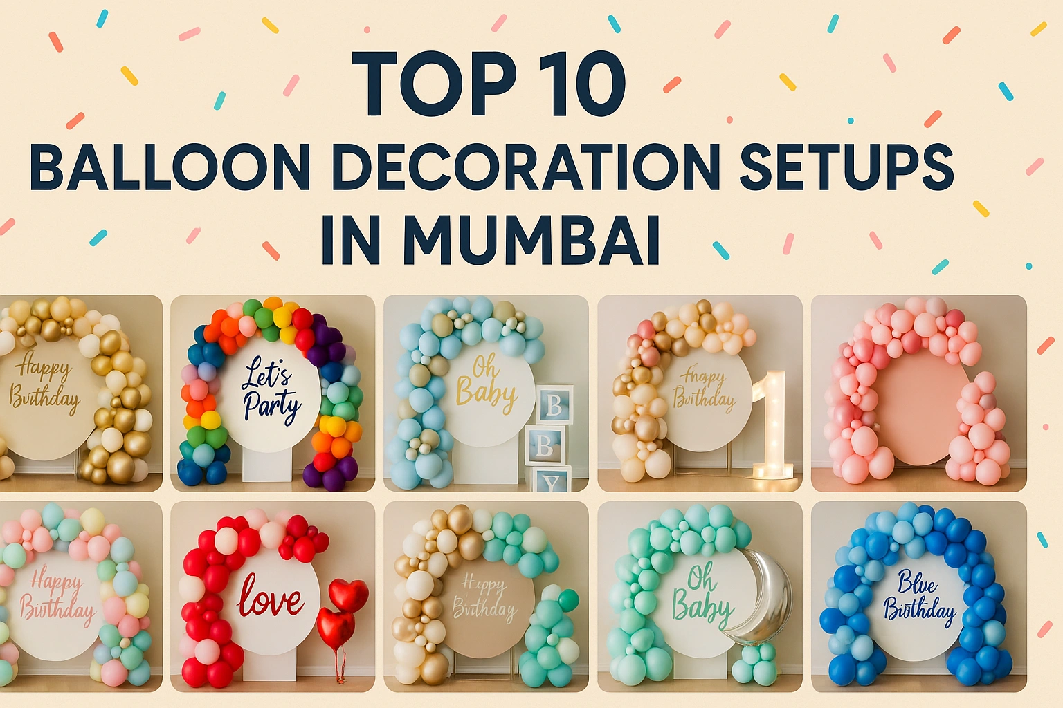 TOP 10 BALLOON DECORATION SETUP IN MUMBAI
