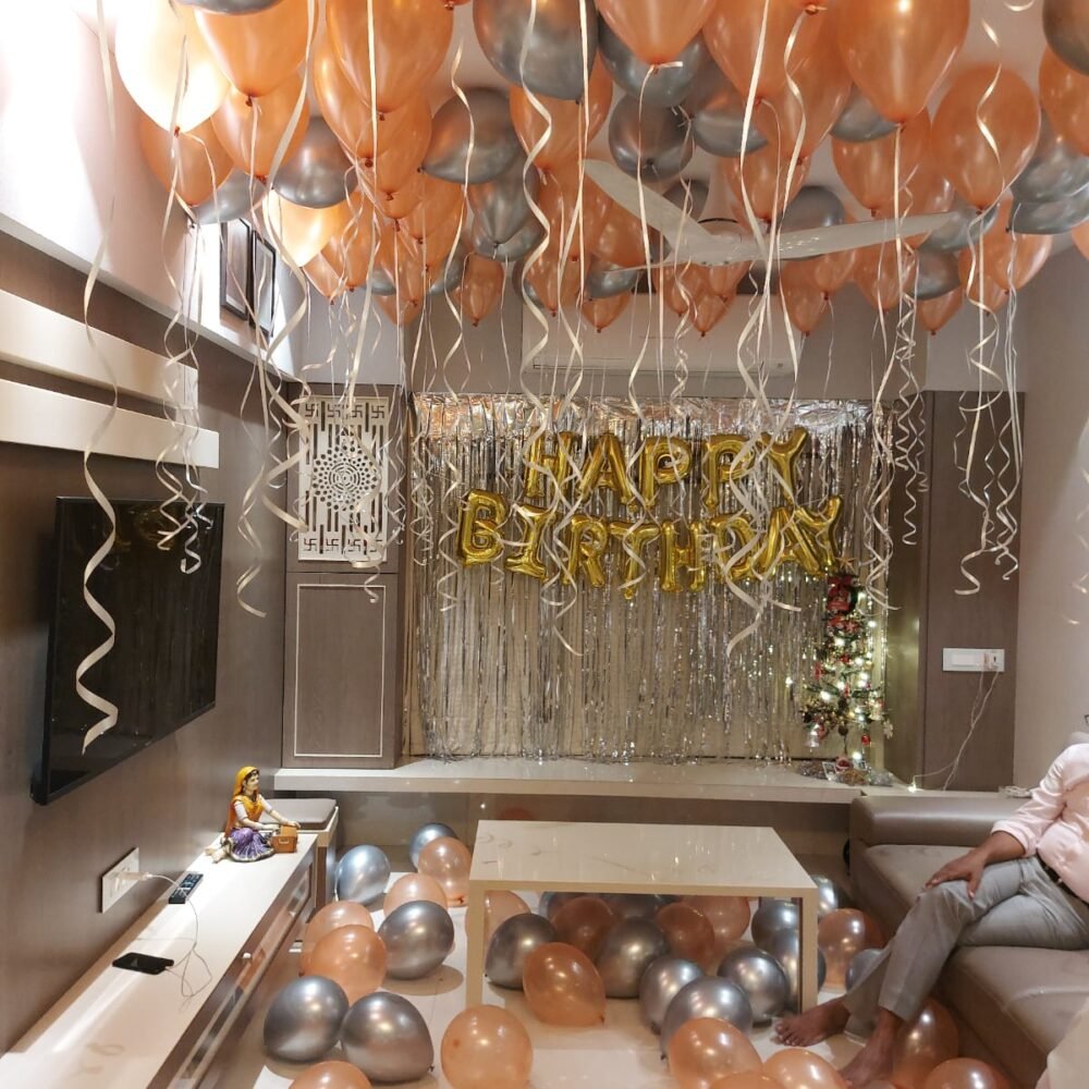 Simple Balloon Decoration at Home for Small Birthday Party