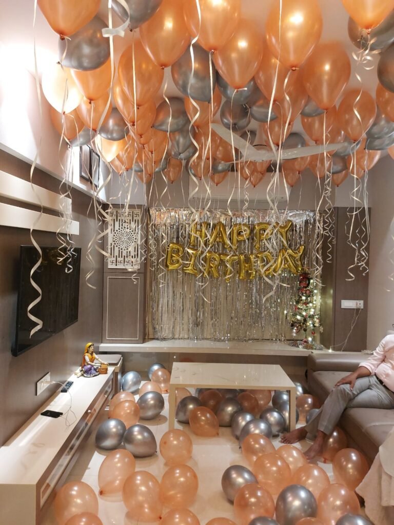 Simple Balloon Decoration at Home for Small Birthday Party