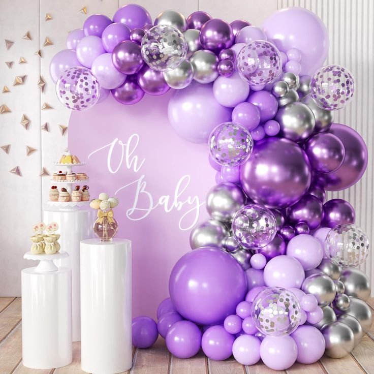 Lavender Dream Garland Baby Shower Balloon Decor