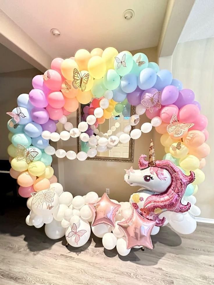 Magic Unicorn Pastel Baby Shower  Balloon Set