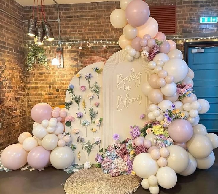 Sweet Pea Baby Shower Balloon Arch