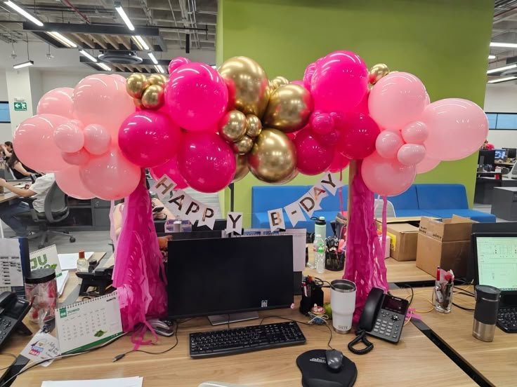 Employee Birthday Balloon Decoration