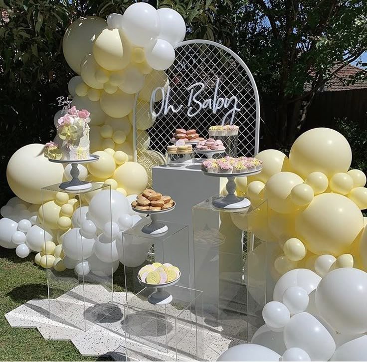 Yellow Sunshine Baby Shower Balloon Set