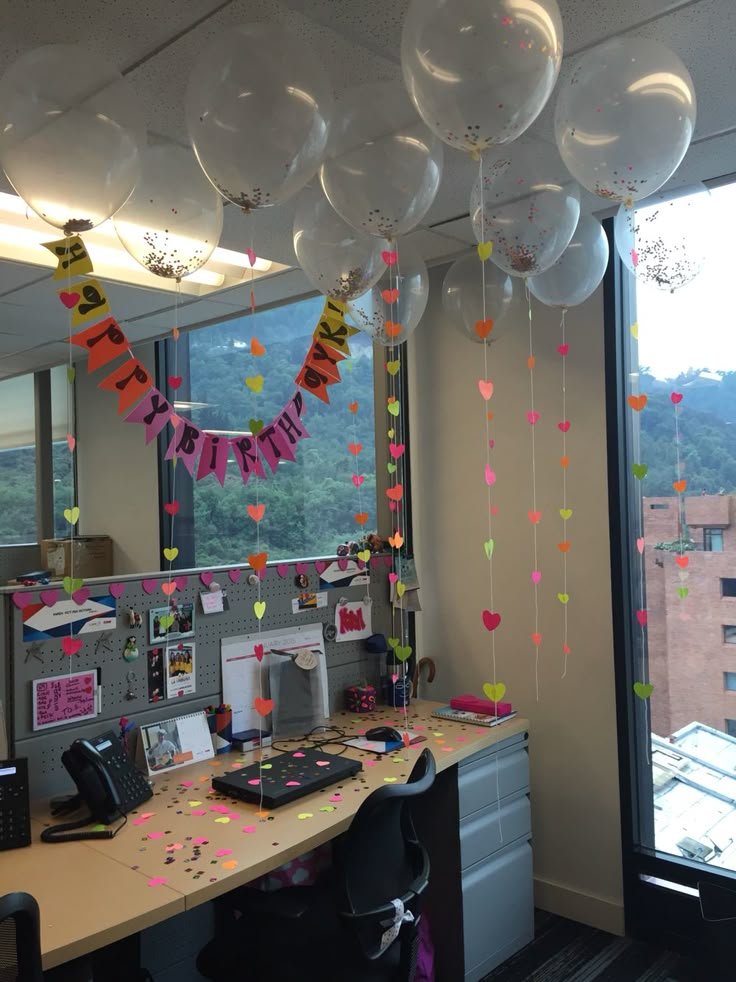 Employee Birthday Balloon Decoration