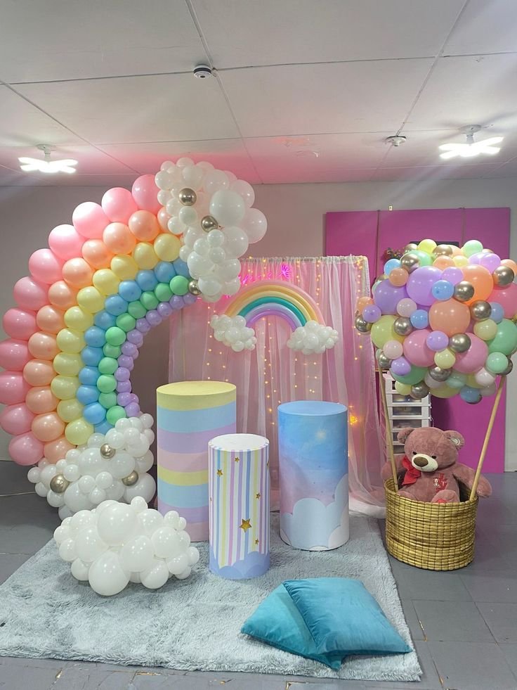 Pastel Rainbow Baby Shower Decoration