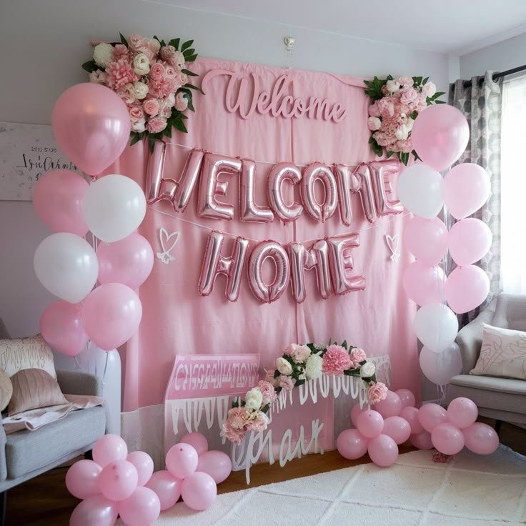 Welcome baby balloon decoration in Mumbai at home