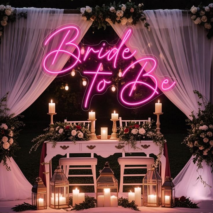 LED name bride to be decoration in Mumbai
