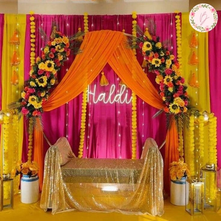 Haldi Backdrop Decoration