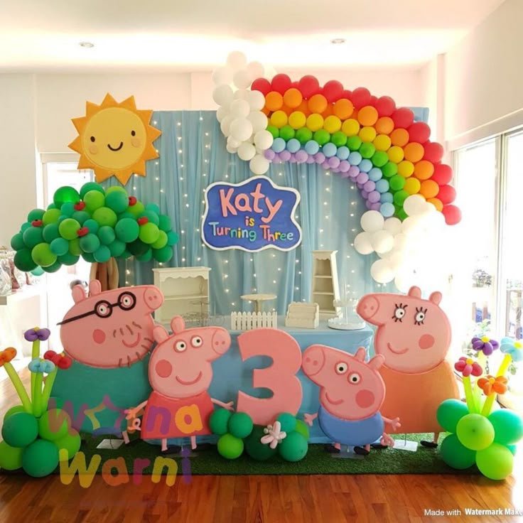 Peppa Pig theme kids birthday decoration in Mumbai