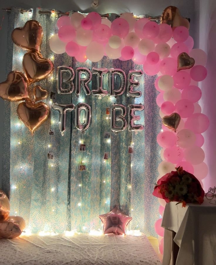 Simple bride to be home decoration in Mumbai