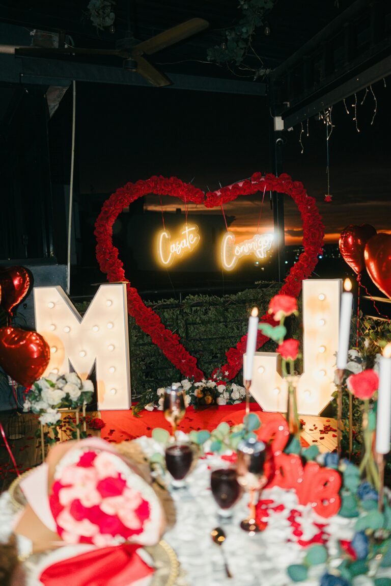 Romantic Candlelight Anniversary Decoration