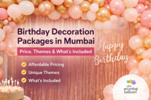 Birthday decoration in Mumbai with balloon theme setup for home celebration