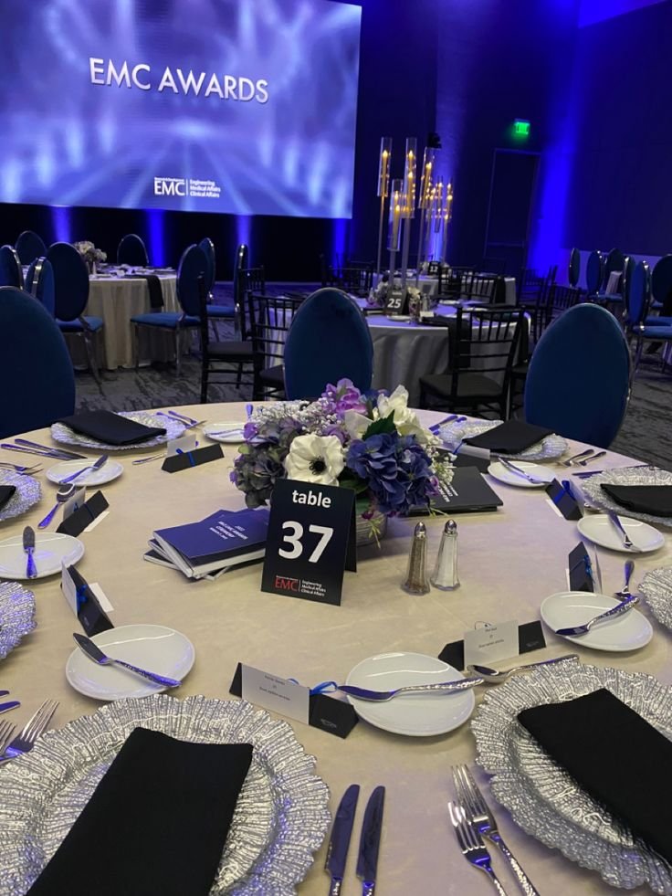 Elegant conference and seminar decoration setup with stage and minimal decor in Mumbai