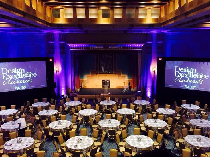 Professional annual day office decoration setup with stage and balloons in Mumbai