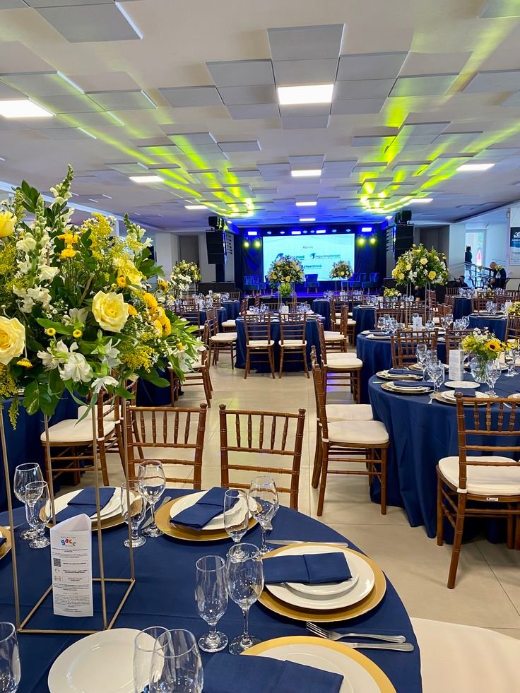 Corporate team celebration decoration setup with balloons and LED lights in Mumbai