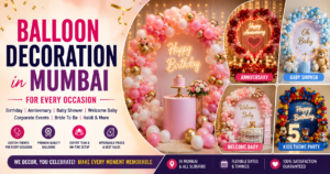 Balloon Decoration in Mumbai for birthday, anniversary, baby shower and welcome baby celebrations
